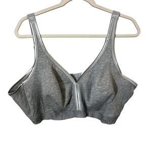 Cacique Gray Wirefree Full Coverage Comfort Bra Plus Size 48DDD